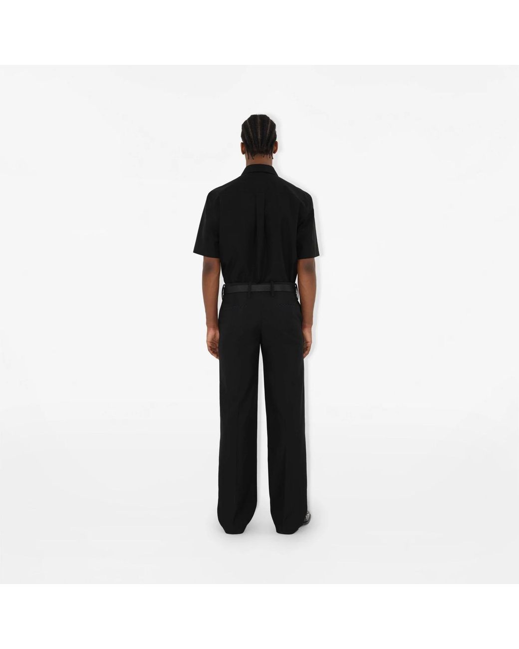 Burberry Black Ekd-Embroidered Cotton Shirt for men