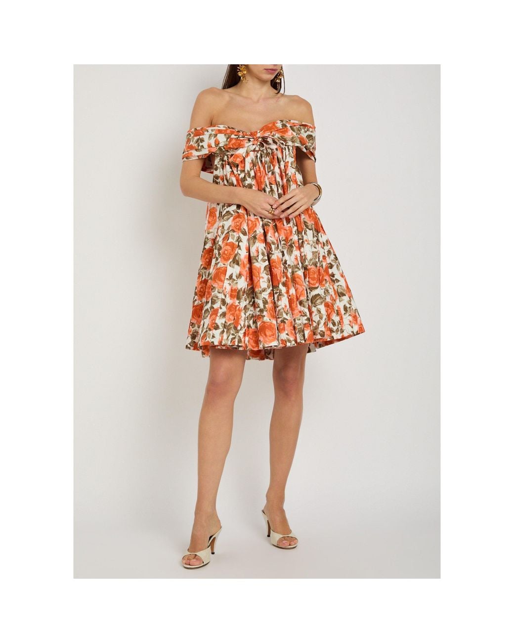 Chloé Orange Floral Print Dress