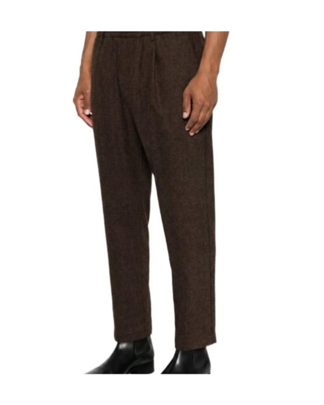 Eleventy Gray Straight-Leg Casual Trousers for men