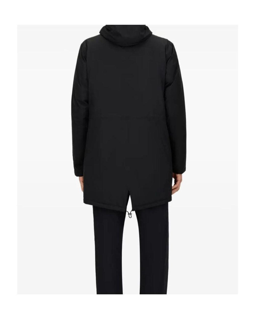 Herno Blue Hooded Long Parka for men