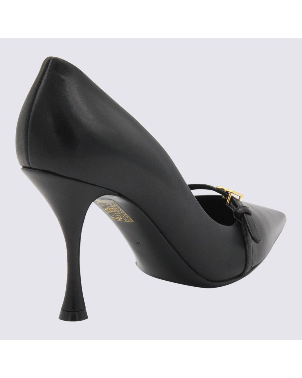 Dolce & Gabbana Black Dg Logo Plaque Pointed Toe Pumps