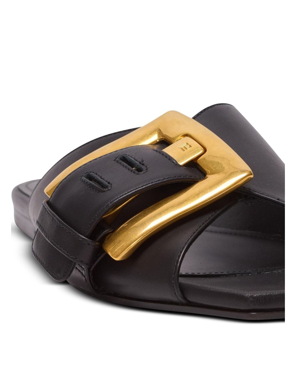 Balmain Brown Anthem Sandals
