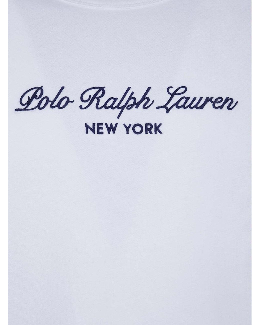 Polo Ralph Lauren White Logo-Embroidered Crew-Neck Sweater for men
