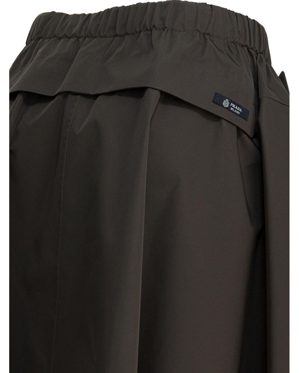 Prada Green Belted Midi Skirt