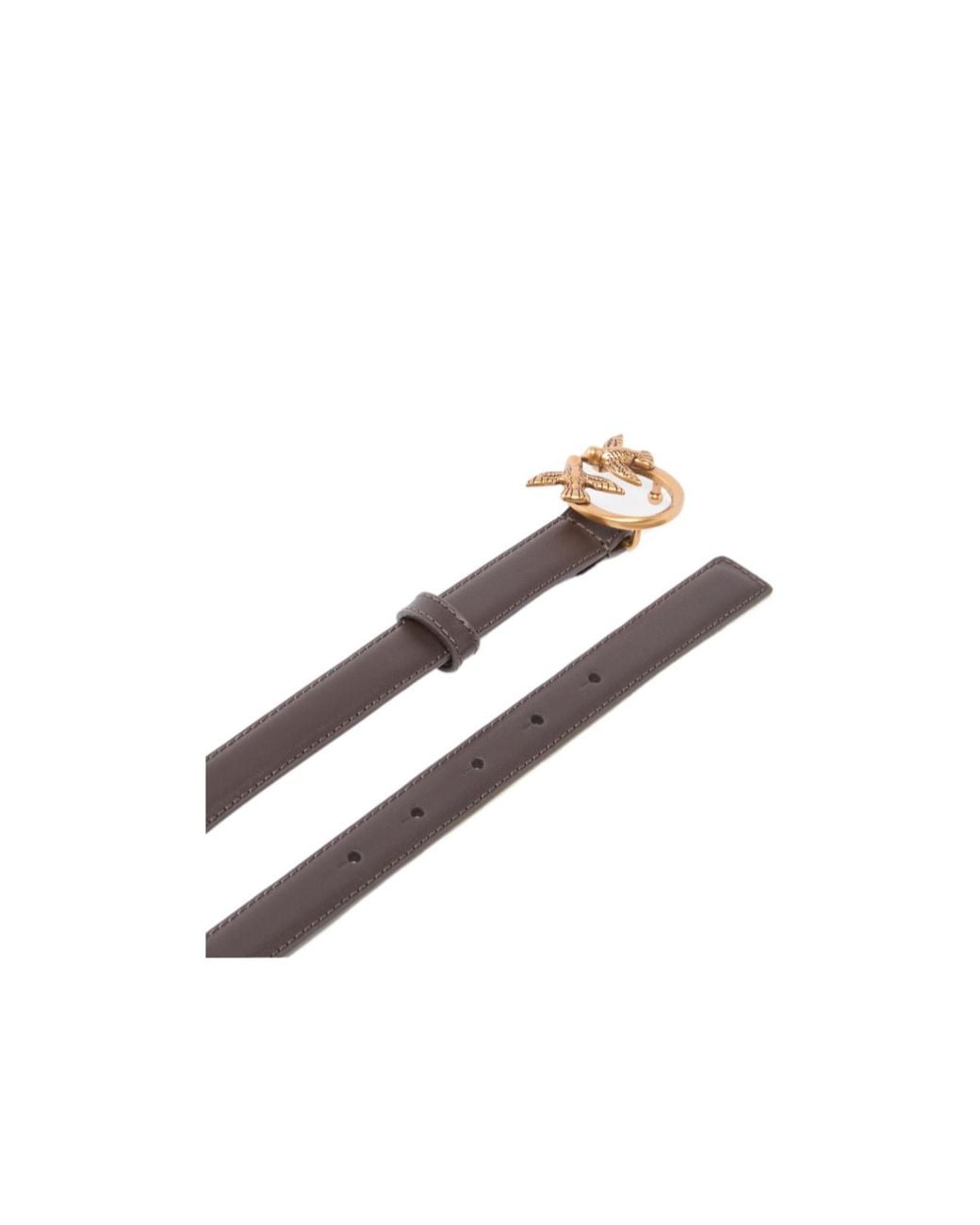 Pinko White Love Bird Plaque Buckle Belt