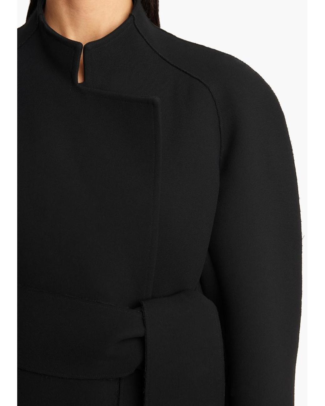 Khaite Black Edith Long-Sleeved Belted Jacket