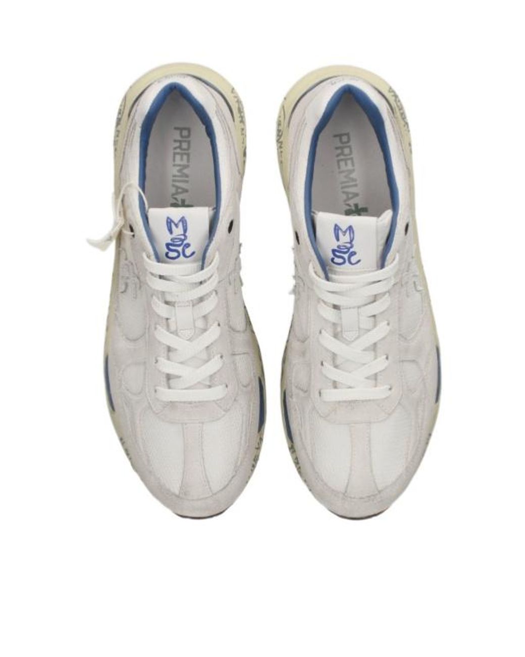 Premiata White Mase 25 Lace-Up Sneakers for men