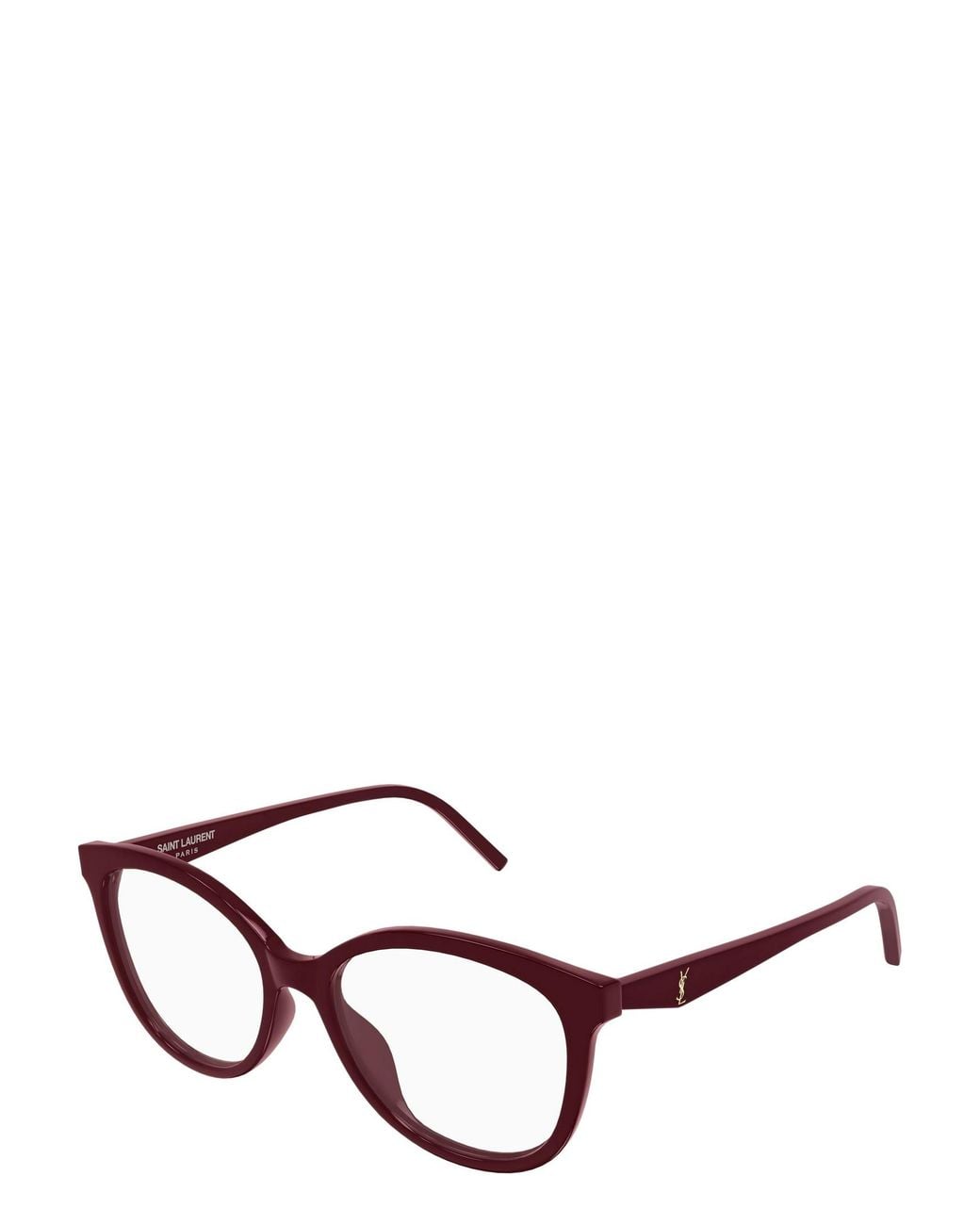 Saint Laurent White Cat-Eye Glasses