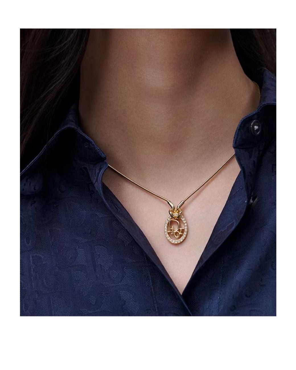 Dior Multicolor Oblique Necklace