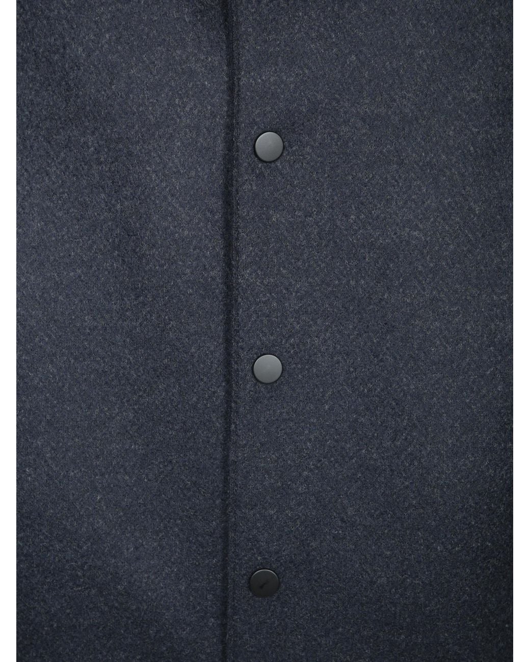 Harris Wharf London Blue Herringbone Overcoat for men