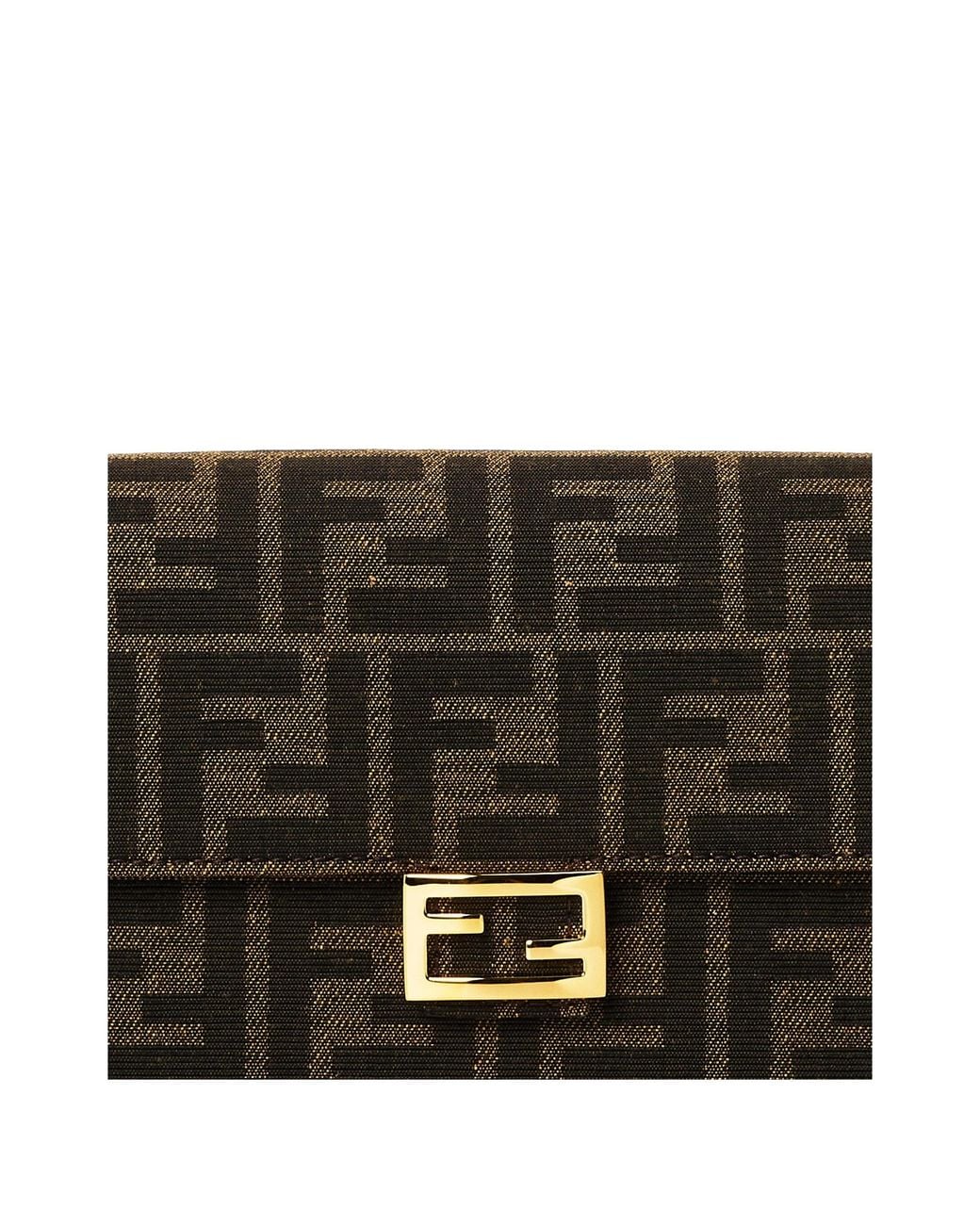 Fendi Black Monogram Printed Rectangular Shoulder Bag