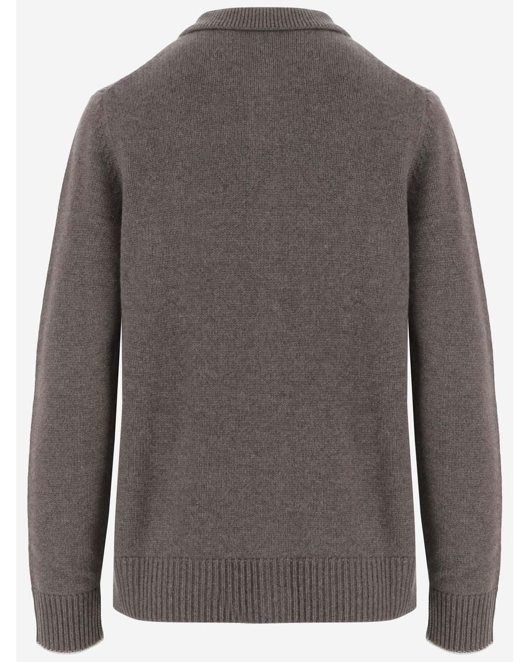 arch4 Gray Single-Breasted Knit Cardigan