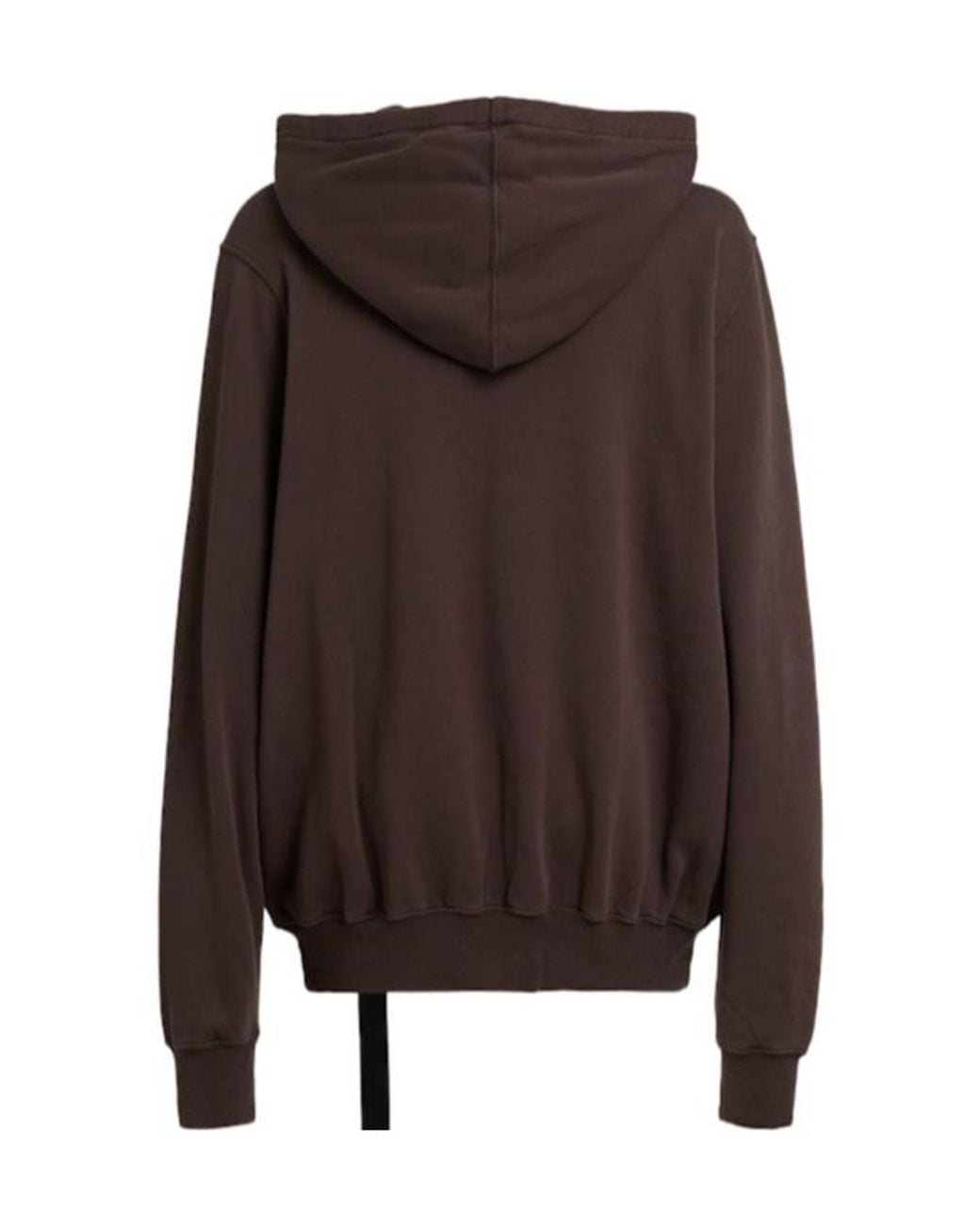 Rick Owens Brown Oversized Hooded Cotton Sweatshirt for men