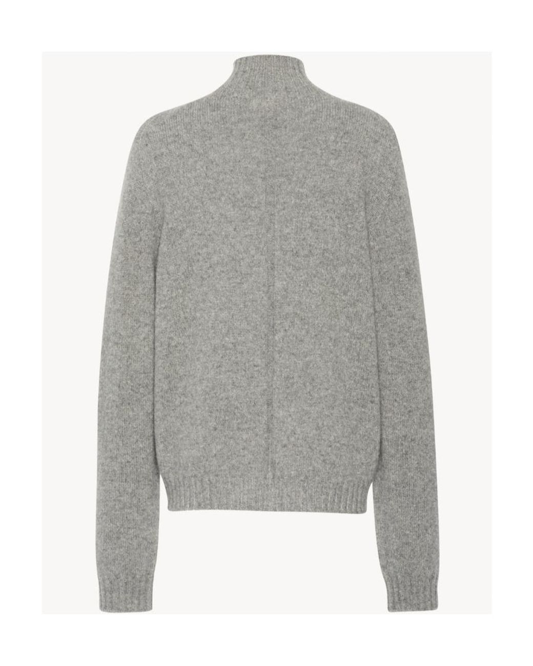 The Row Gray Kensington Turtleneck Jumper