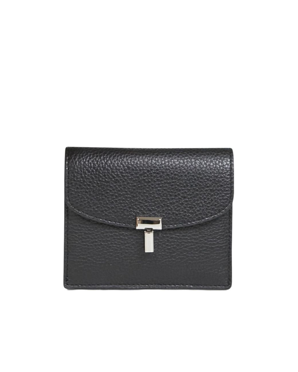 Totême Black Grained-Leather Wallet
