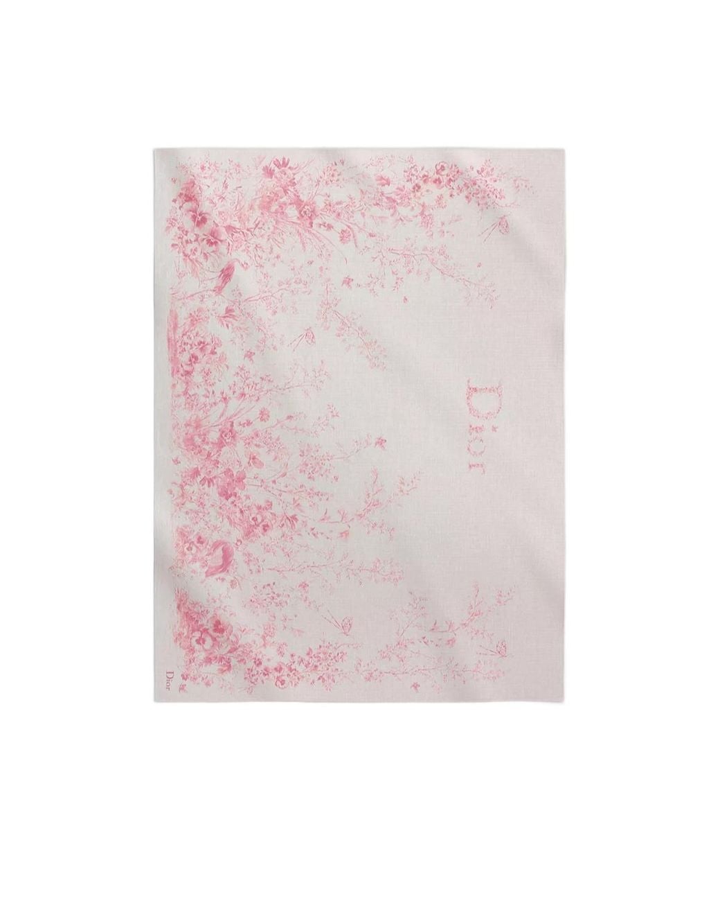 Dior Pink Iviera Toile De Jouy Floral Garden Sarong