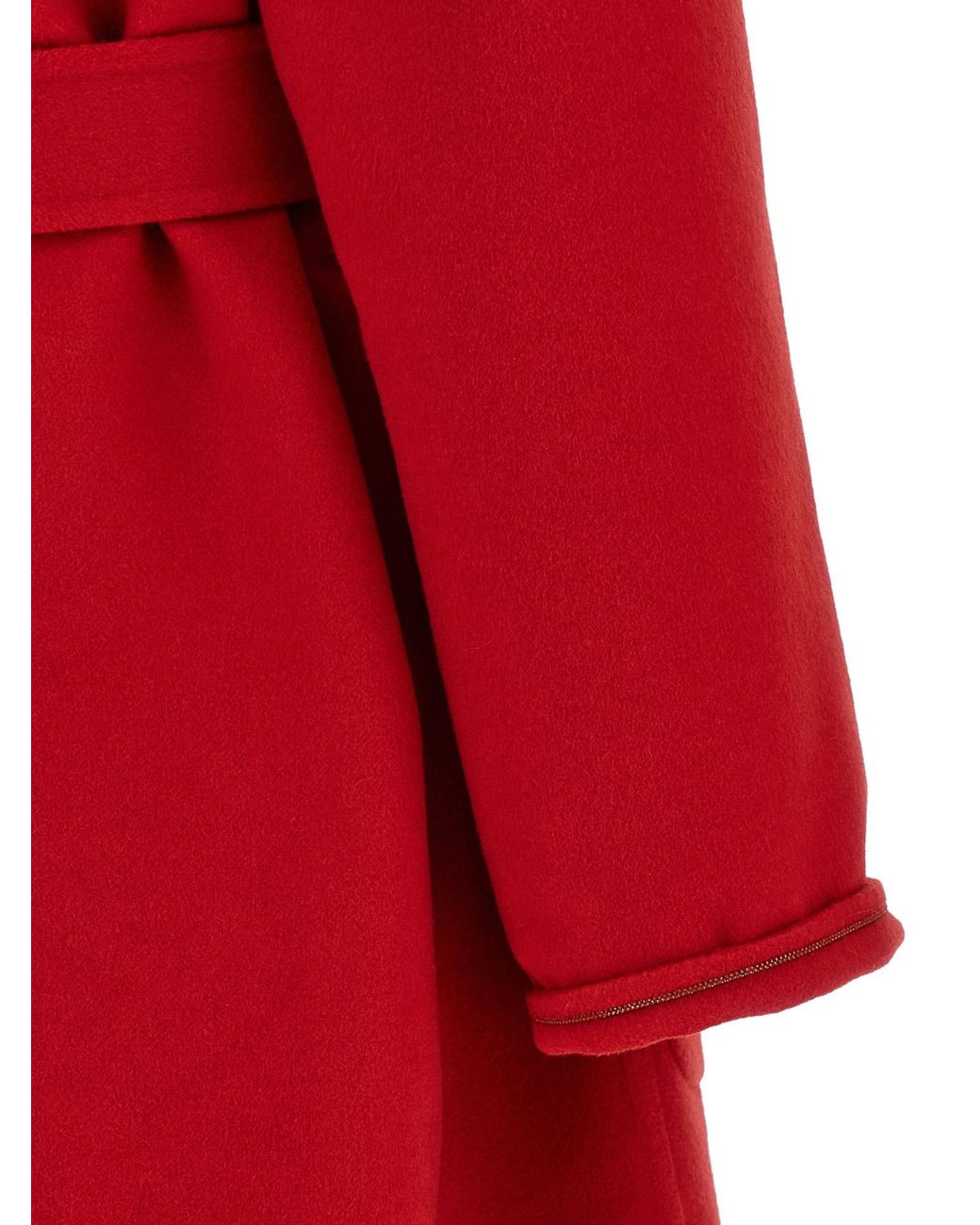 Fabiana Filippi Red Coat With Wide Notched Revers