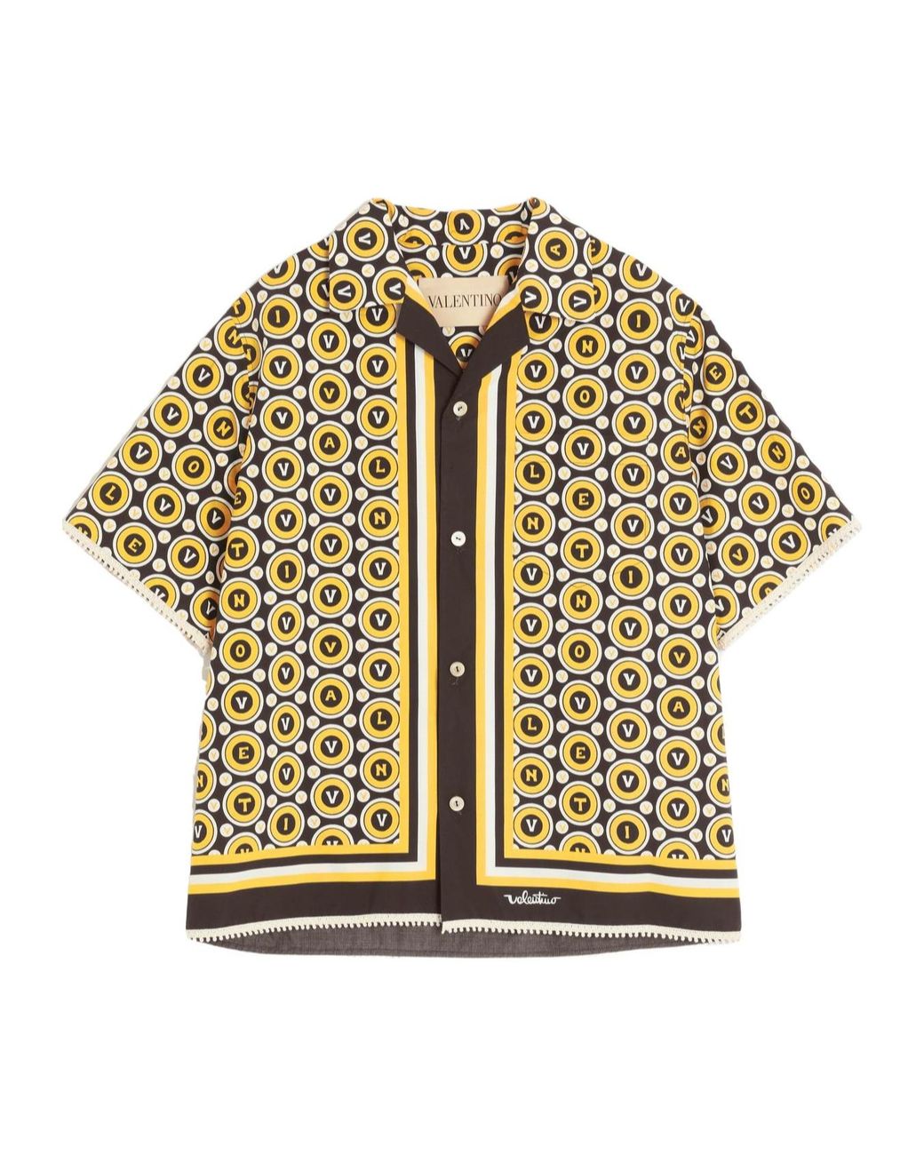 Valentino Metallic Bulles Royales Short-Sleeved Shirt for men