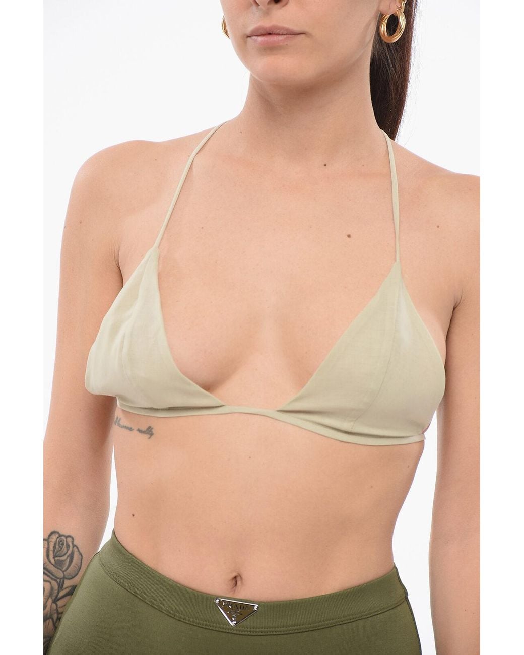 Philosophy Di Lorenzo Serafini Gray Rear-Closure Bra Top