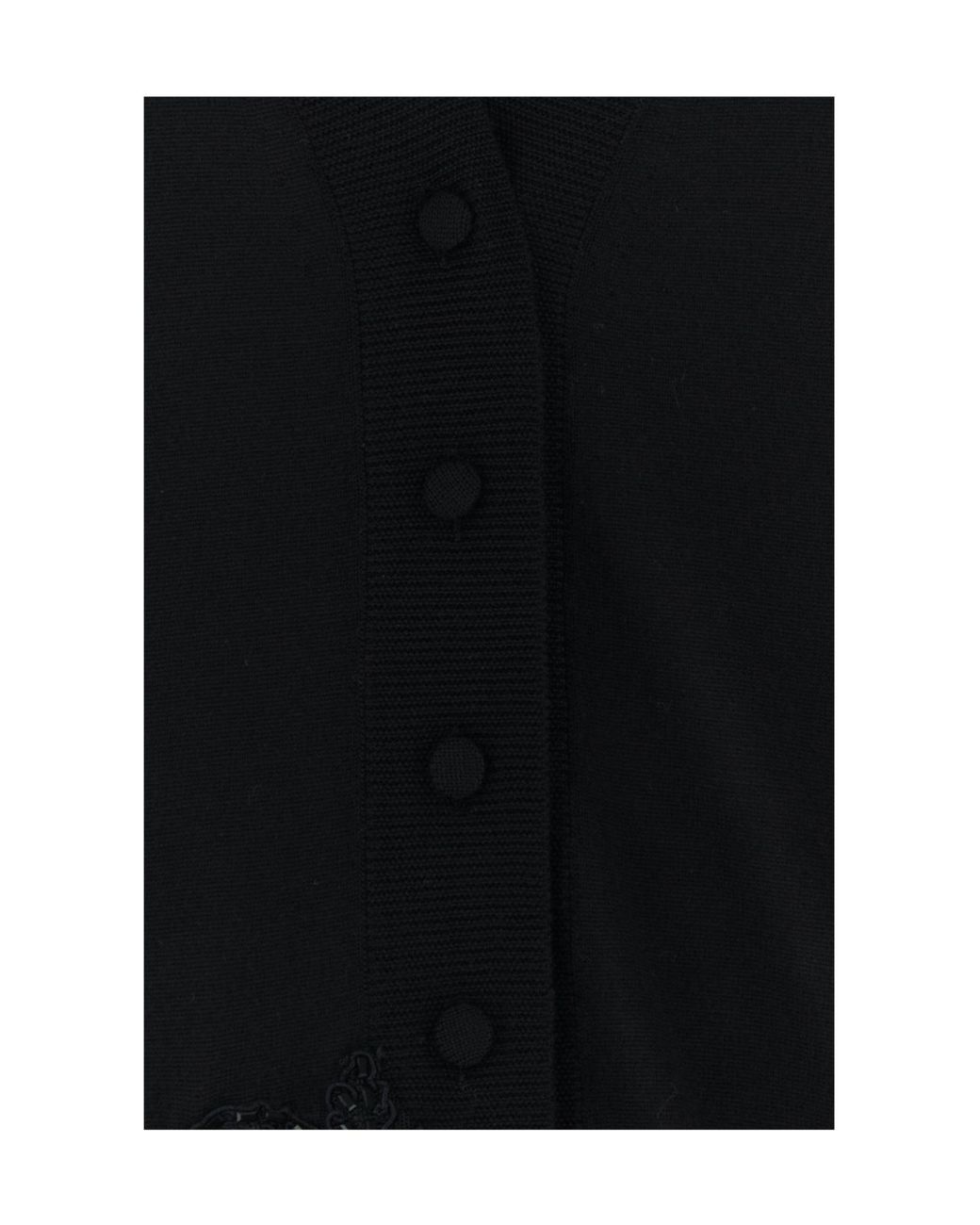 Ermanno Scervino Black Lace Trim Cardigan