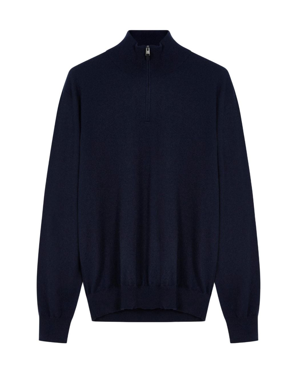 Canali Blue Long-Sleeve Knit Top for men