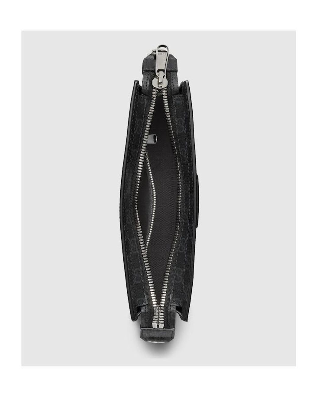 Gucci Black Logo Patch Super Mini Crossbody Bag for men