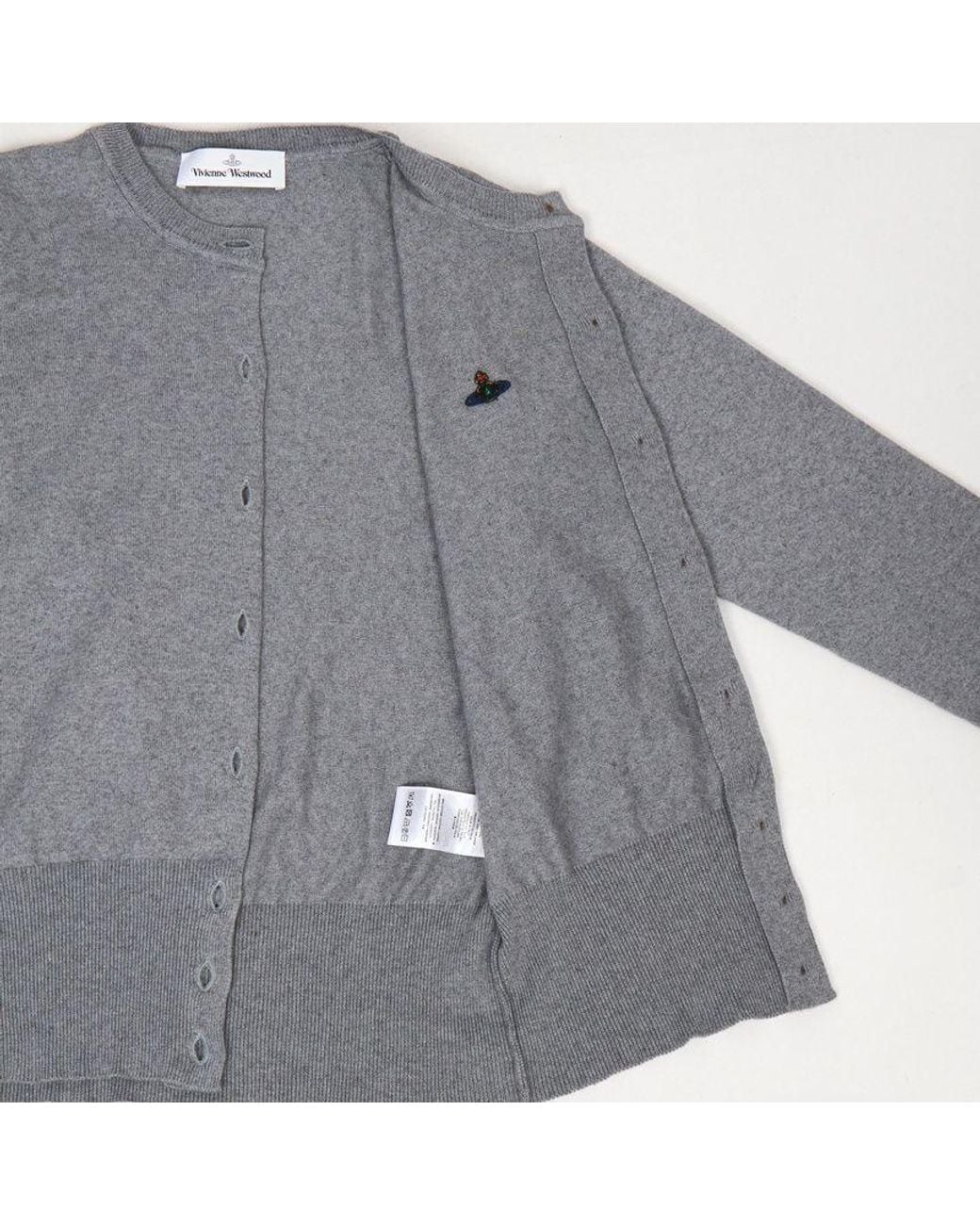 Vivienne Westwood Gray Orb Button Cardigan