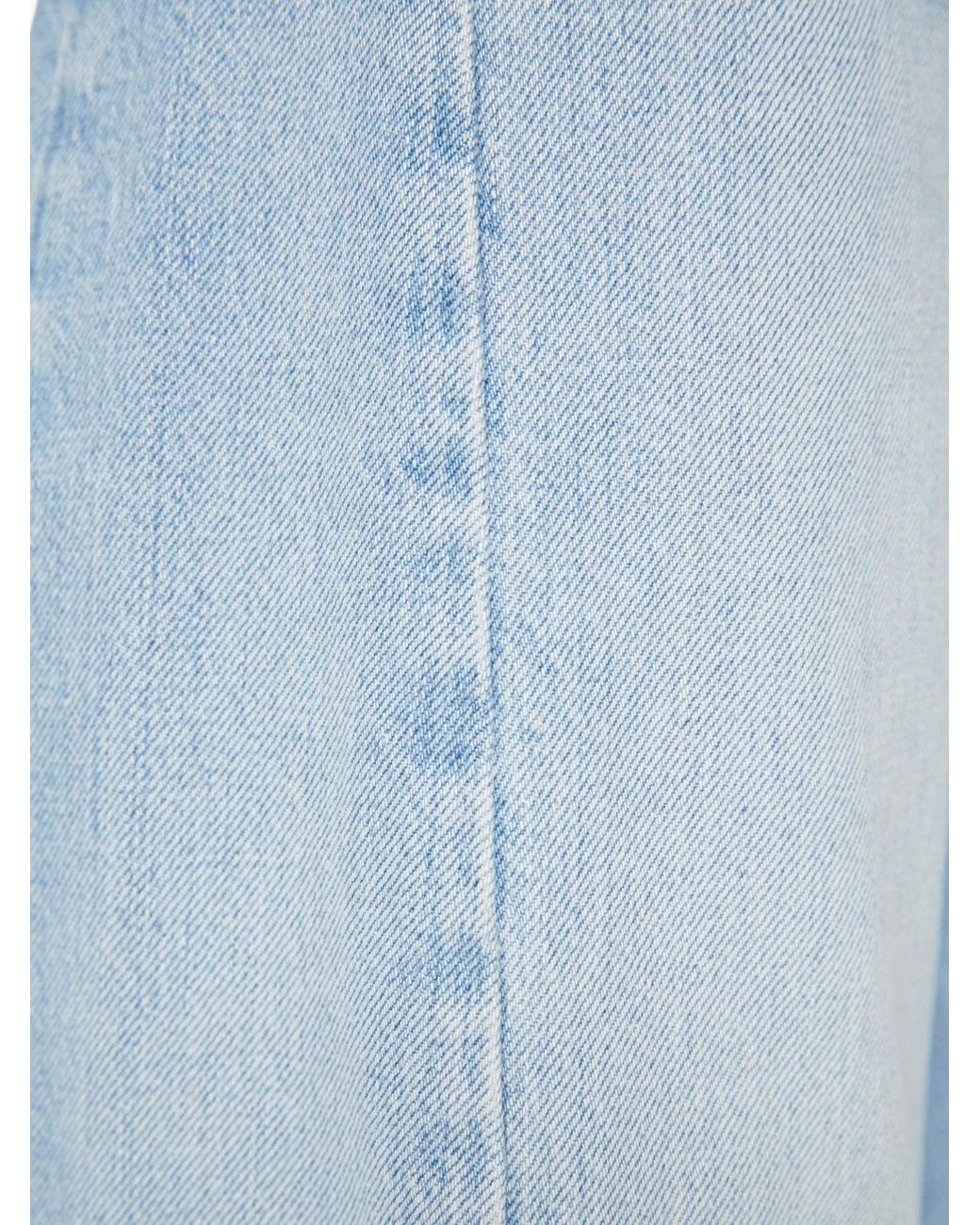 Mother Blue Half Pipe High-Rise Wide-Leg Jeans