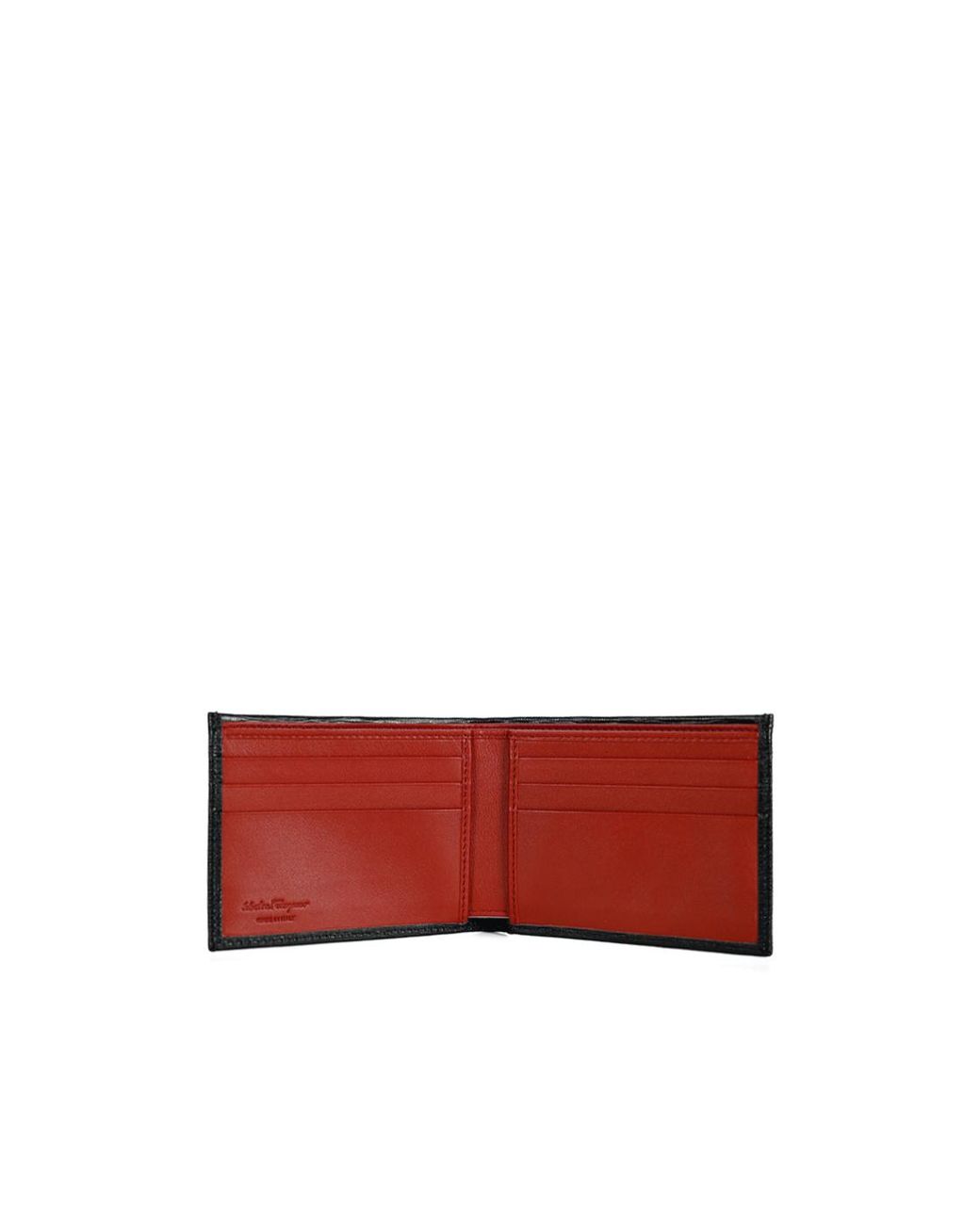 Ferragamo Red Contrasting Logo Wallet Two-Piece Set for men
