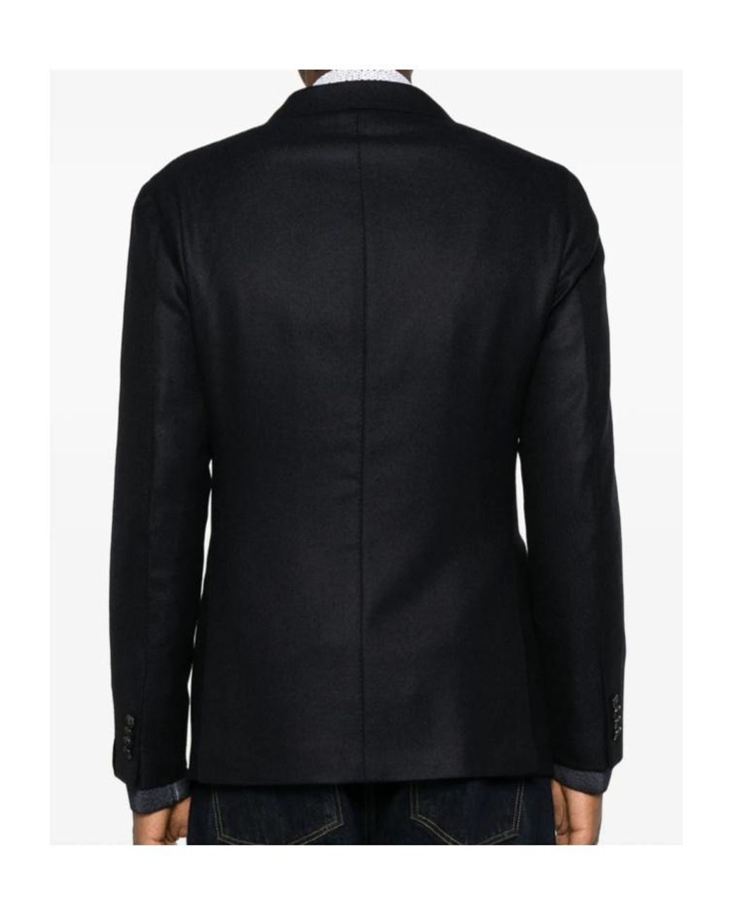 Caruso Blue Long-Sleeve Blazer for men