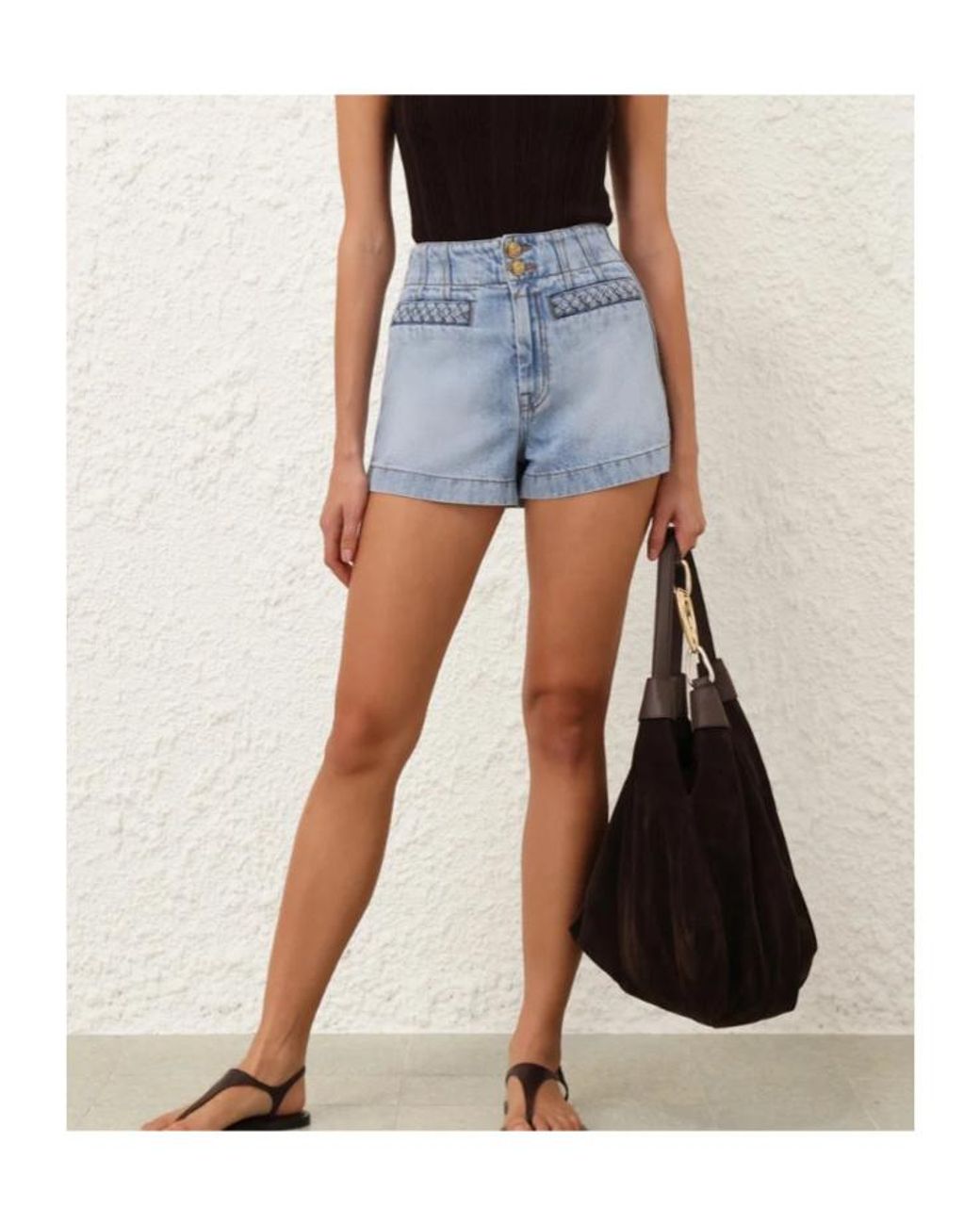 Zimmermann Blue Indra Denim Shorts