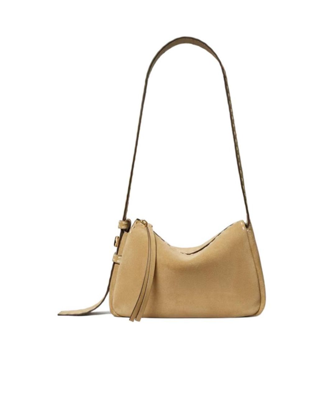 Tory Burch Metallic Romy Pick-Stitch Shoulder Bag