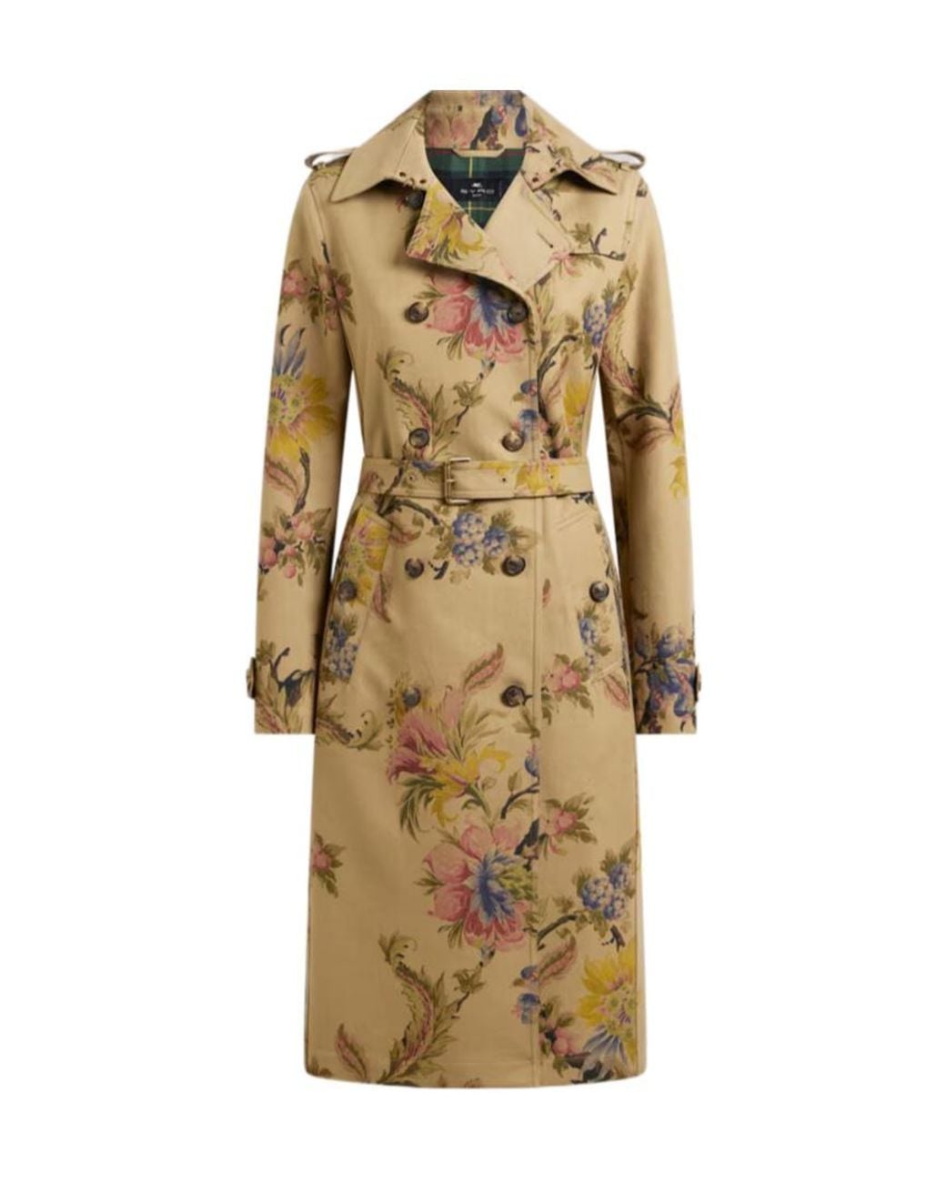Etro Natural Floral Belted Coat