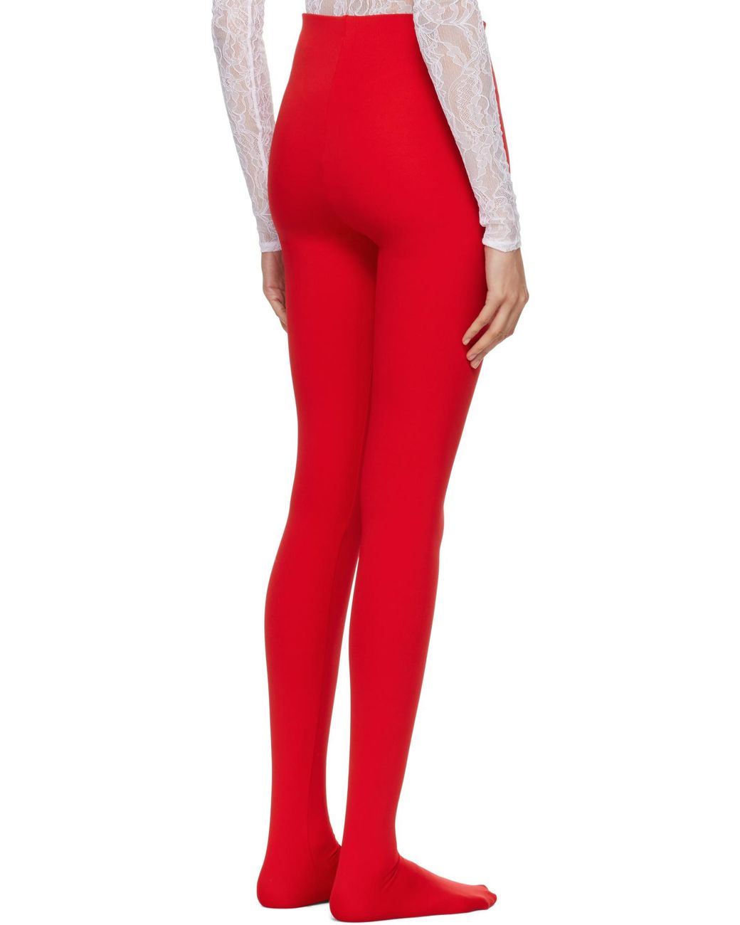 Wardrobe NYC Red Heavyweight High-Waisted Tights