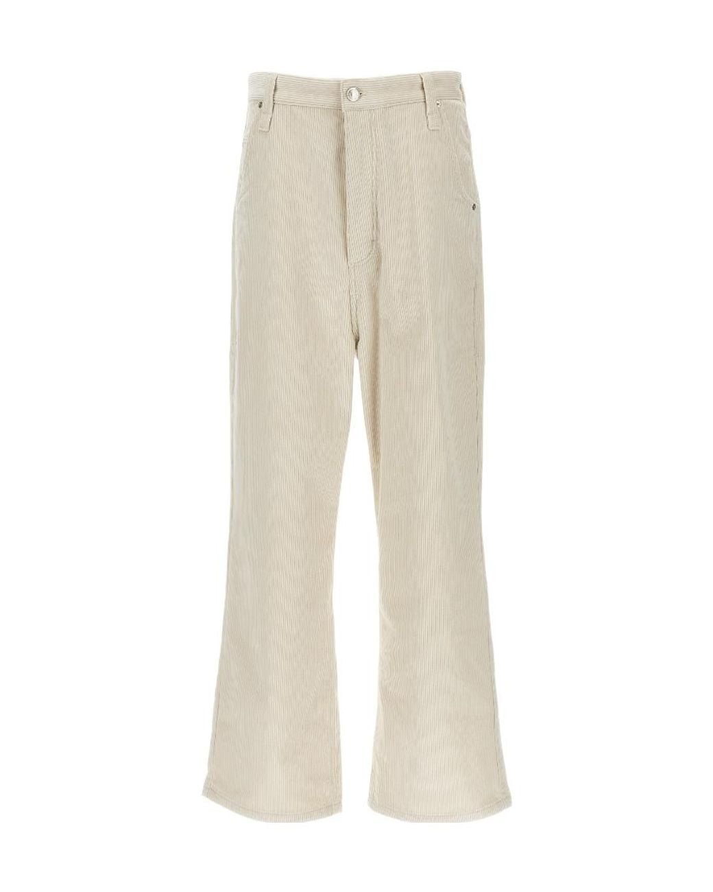 AMI Natural Corduroy Straight Trousers for men