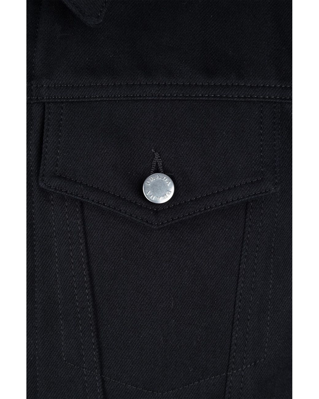 Prada Black Sleeveless Denim Jacket for men