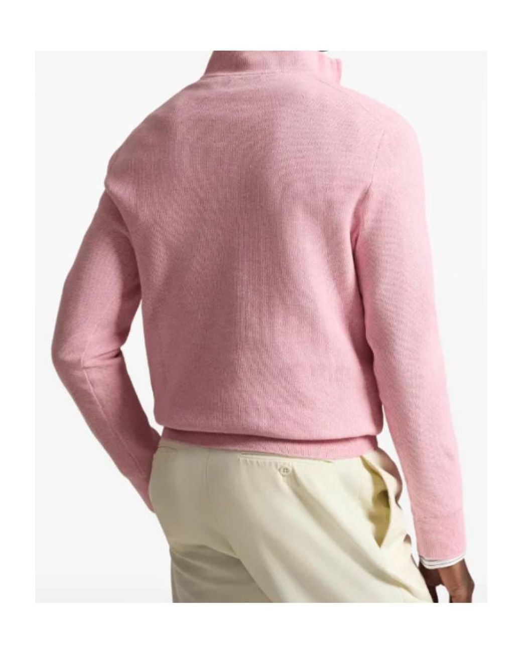 Polo Ralph Lauren Pink Polo Pony Half-Zip Jumper for men