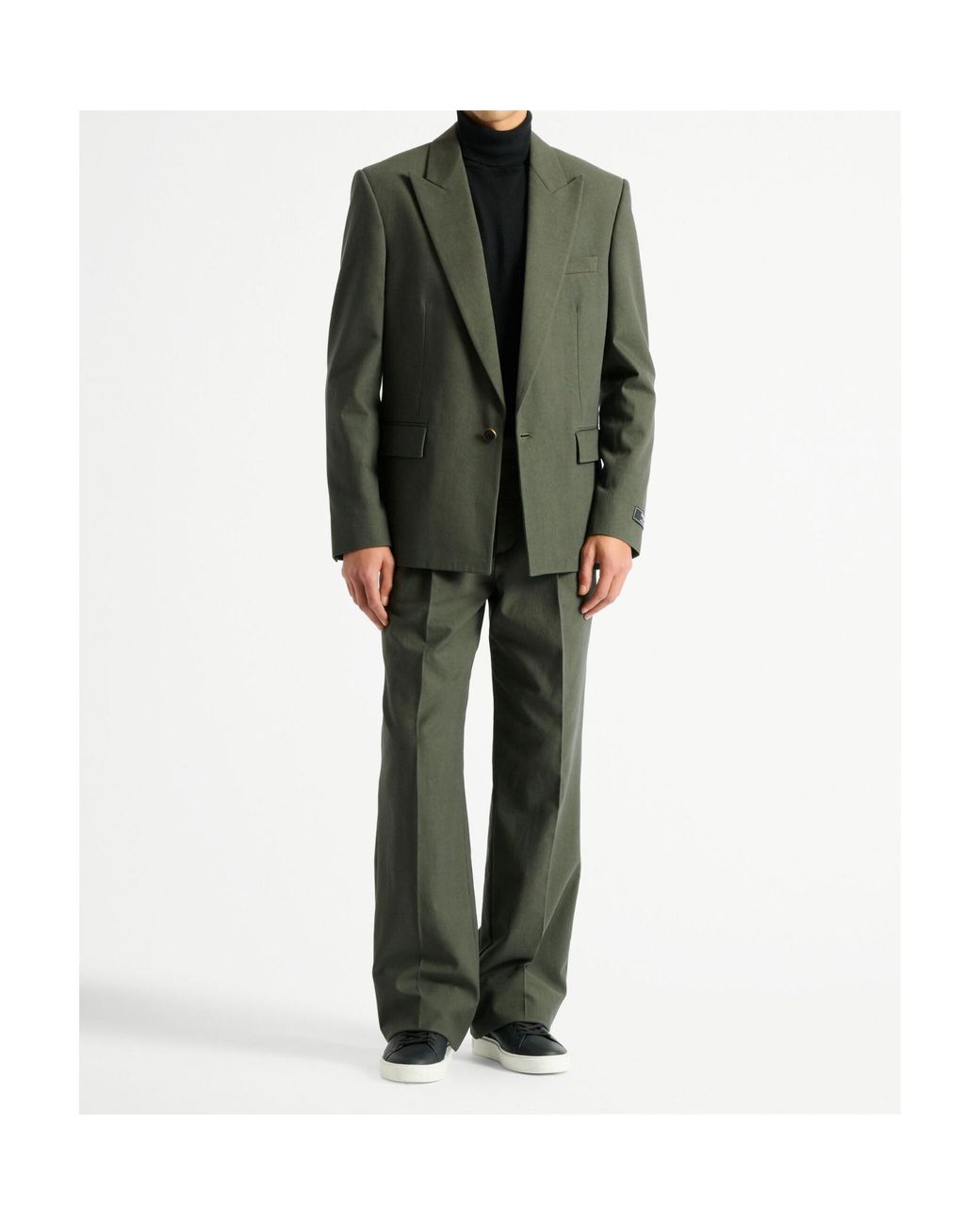 Balmain Gray Cotton Twill Trousers for men