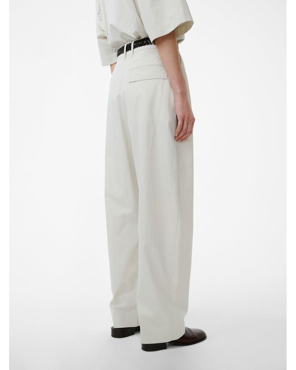 Studio Nicholson White Acuna Pleated Trousers