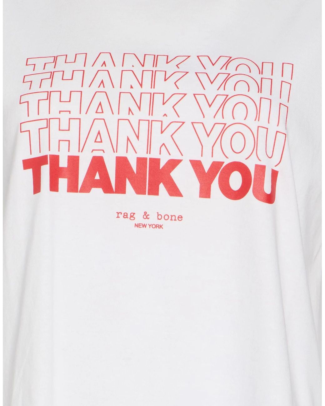 Rag & Bone White Printed Shortsleeve Tshirt
