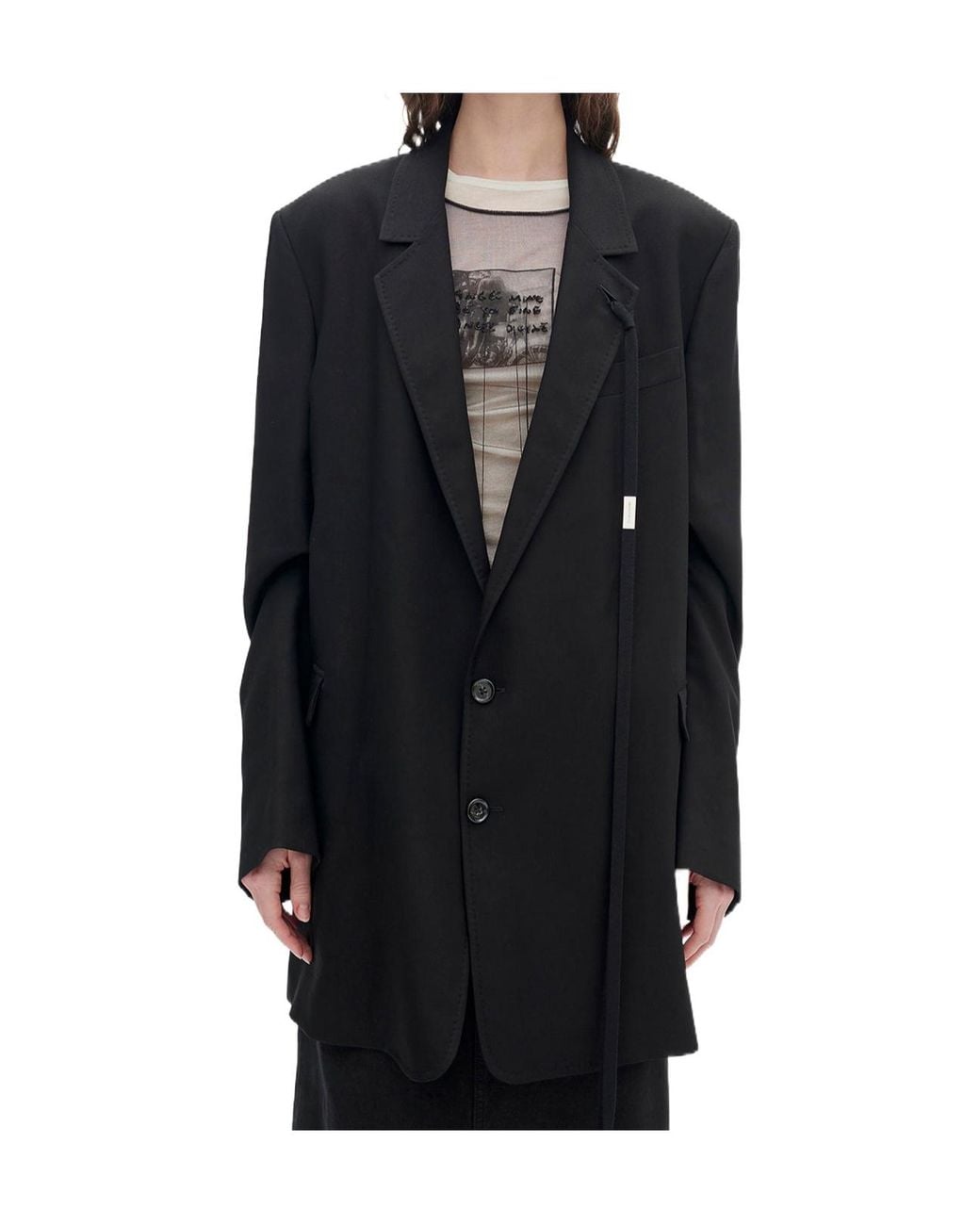 Ann Demeulemeester Black Agnes High Comfort Tailored Blazer