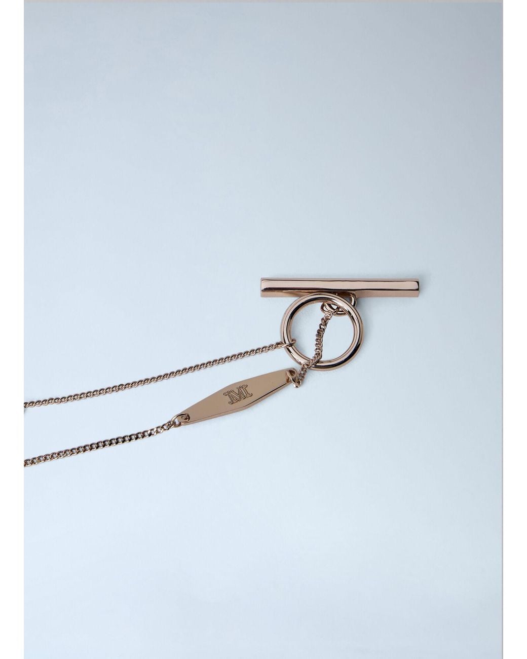 Max Mara White Mxakiwi Pendant Necklace