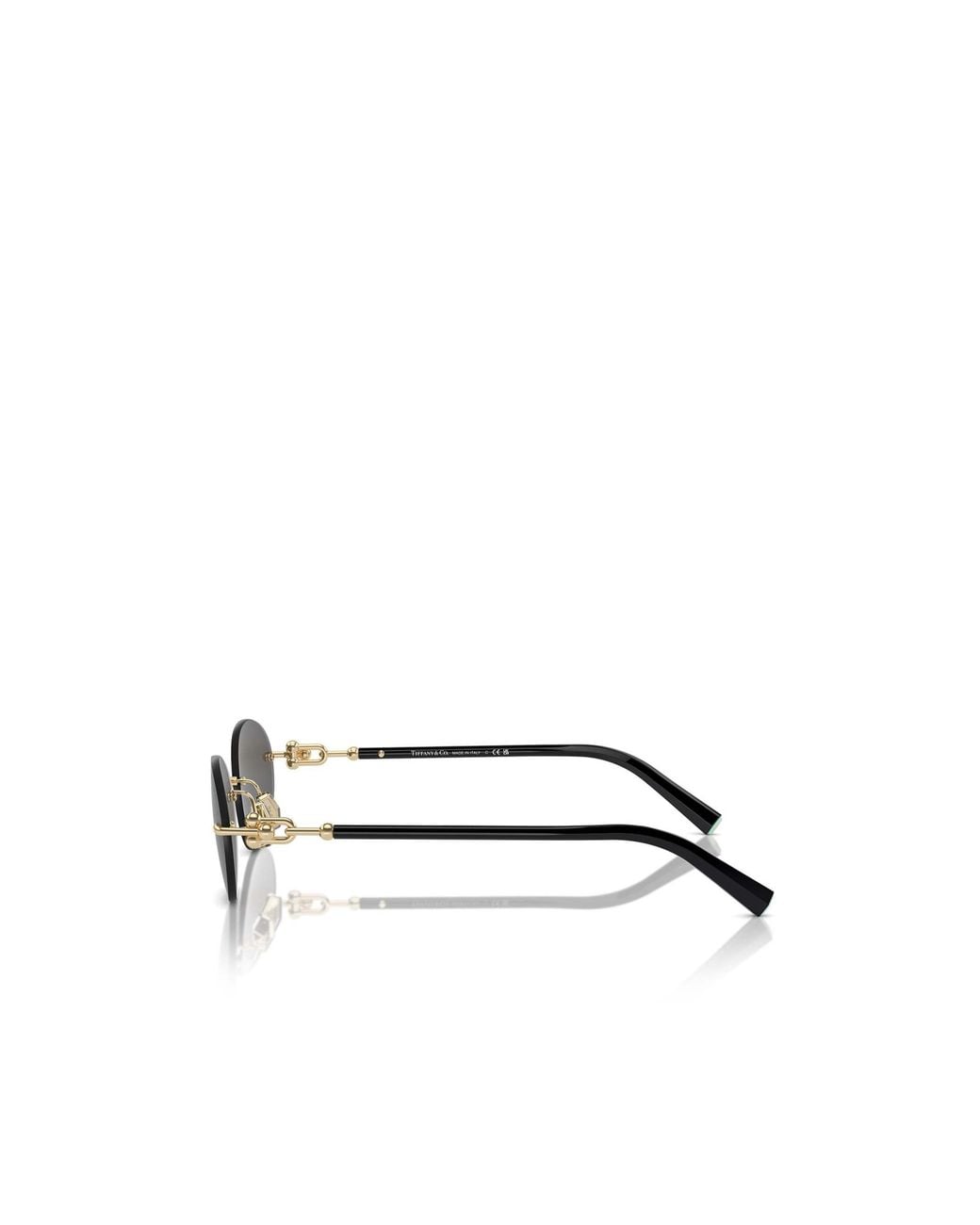 Tiffany & Co White Oval Frameless Sunglasses