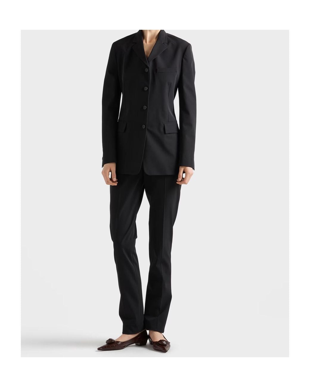 Prada Black Stretch Technical Fabric Pants