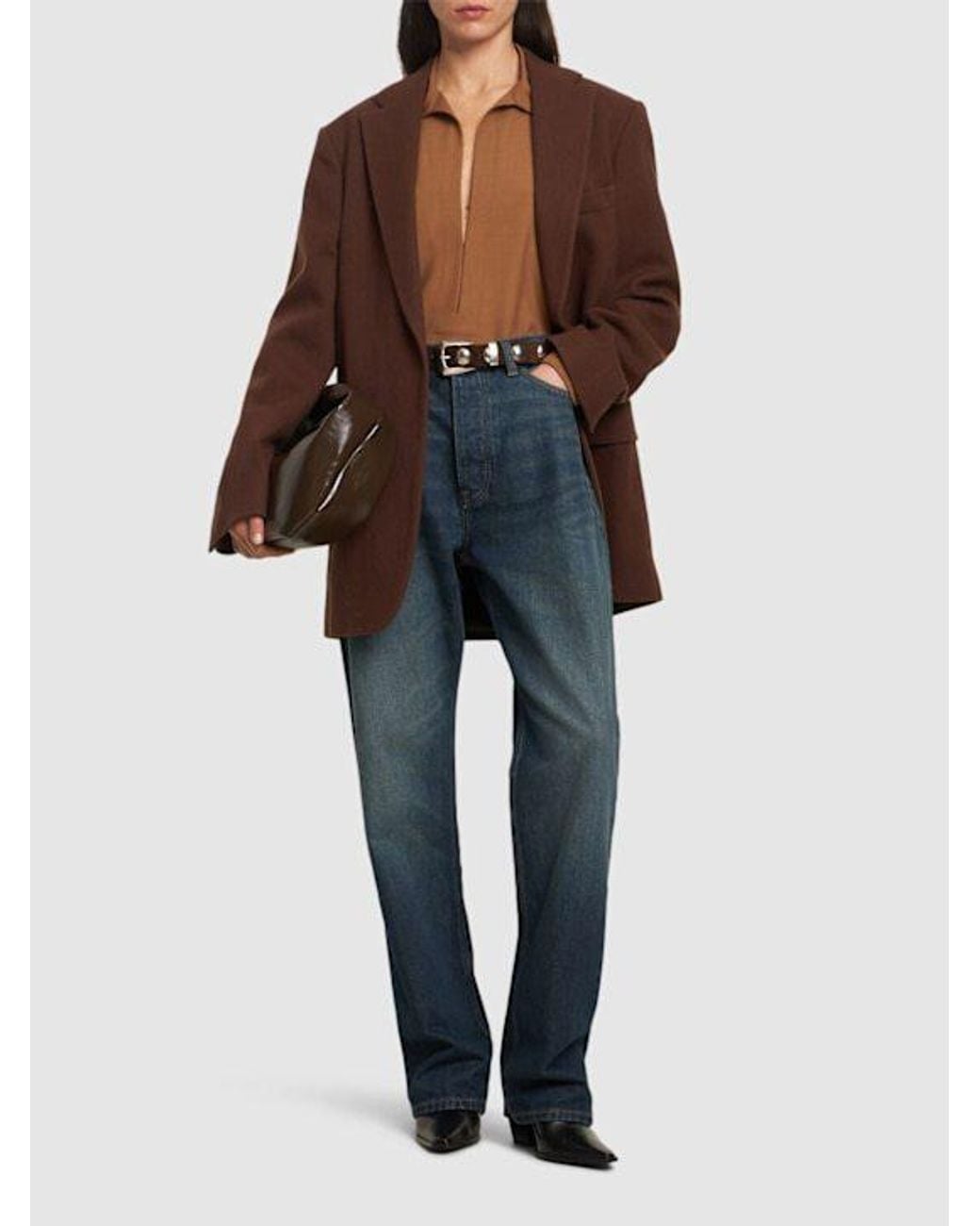 AYA MUSE Blue High Rise Tapered Jeans