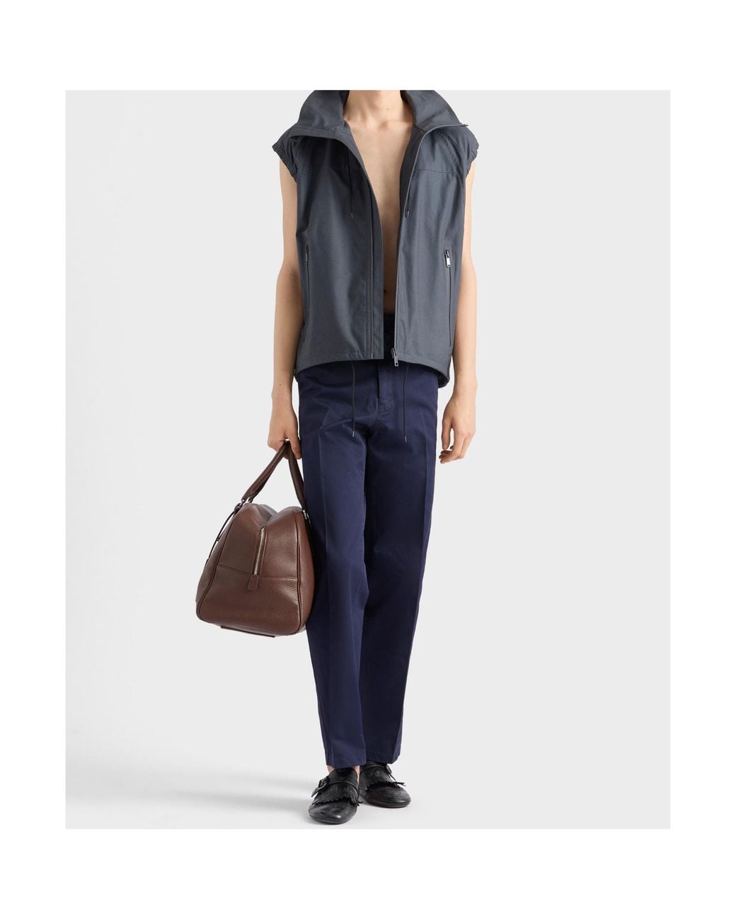 Prada Blue Tapered Chino Pants for men