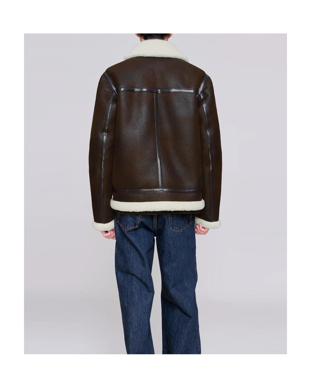 A.P.C. Black Faux-Shearling Zip-Up Bomber Jacket for men