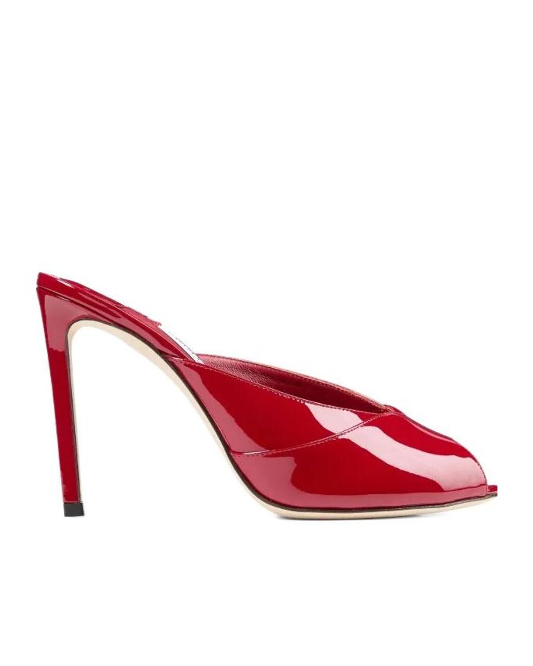 Jimmy Choo Red Open-Toe Mules