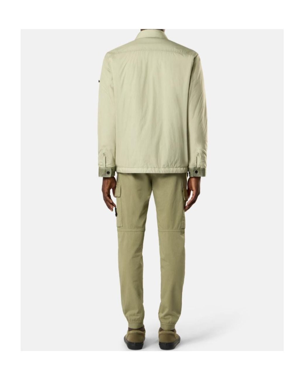 Stone Island Green Regular-Tapered-Fit Jogger Trousers With Elastic Waist for men
