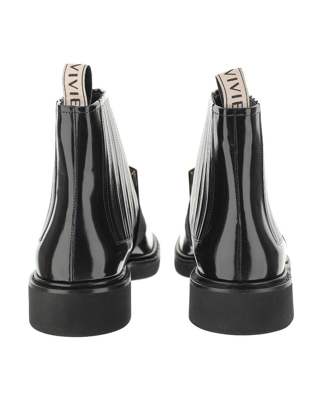 Roger Vivier Black Viv' Rangers Buckle Chelsea Boots